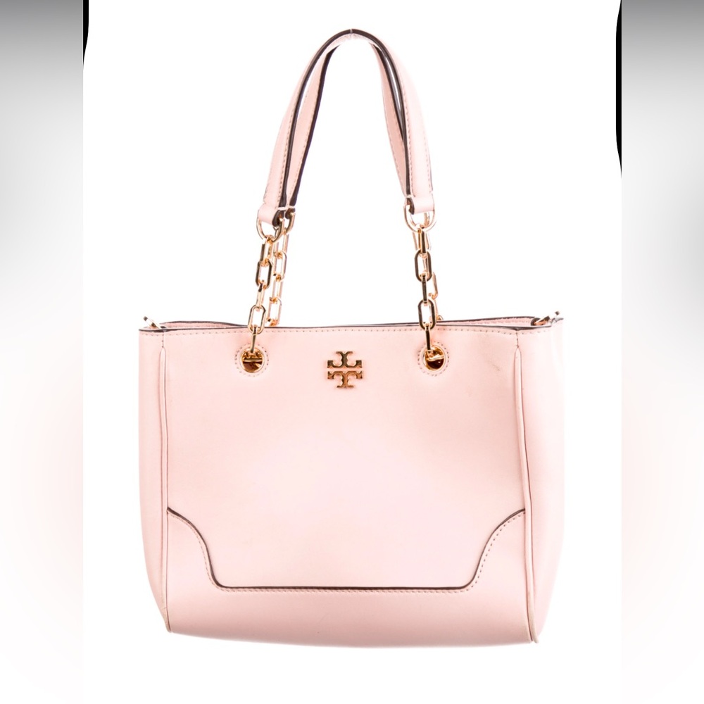 Tory Burch 100% athletic
Leather Chain-Link Handle Bag